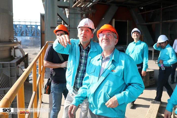Engineer Saeedi Kia and Engineer Atabak visit steel mills and phase 2 steelmaking project July, 2019