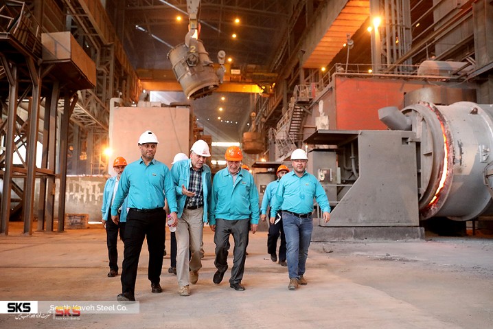 Engineer Saeedi Kia and Engineer Atabak visit steel mills and phase 2 steelmaking project July, 2019